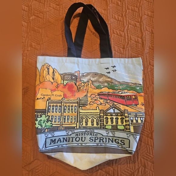 Hand painted Tote Manitou Springs - Picture 3 of 3
